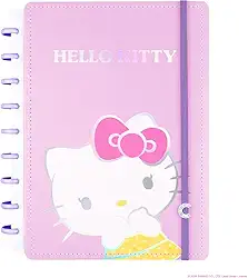 Caderno Inteligente, Médio, Hello Kitty, 172x231 mm, 80 Folhas decoradas