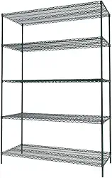 Estante aramada branca com 5 prateleiras para câmara fria - 67Lx37Px188A cm