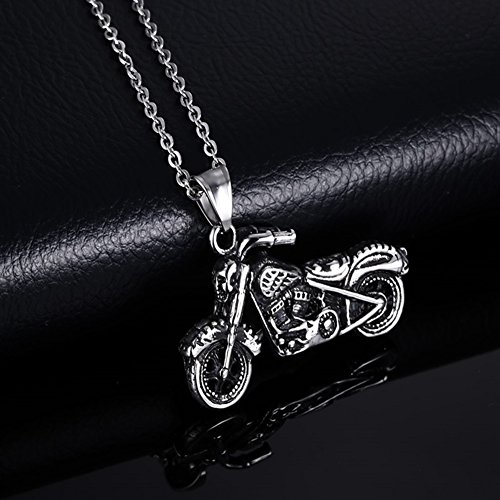 JAJAFOOK Stainless Steel Motorcycle Matching Set Mens Pendant Necklace4