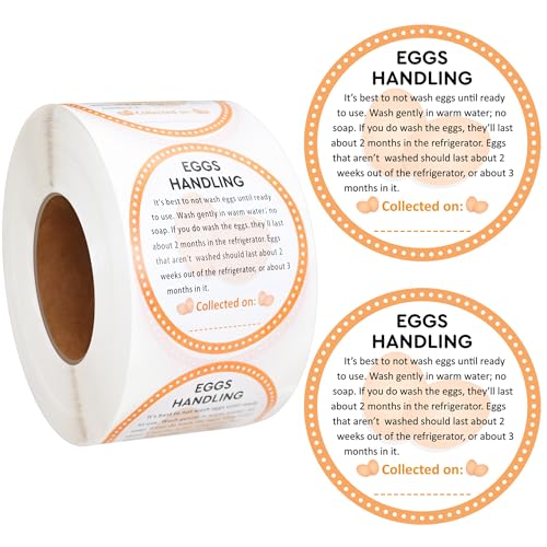 YHNTGB 600 PCS Farm Fresh Eggs Carton Labels Stickers 2...