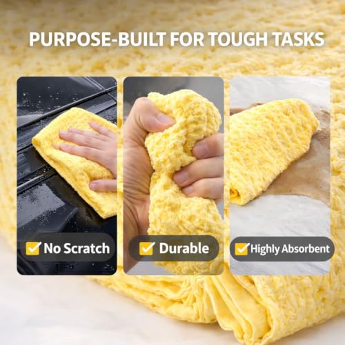 Image of CAR SAAZ Super Absorbent PVA Chamois Cloth (Pack of 2) for Car Drying and Cleaning - Ultra Absorbent, Lint-Free, Streak-Free Towel for Car, Bike, Glass and Home Use