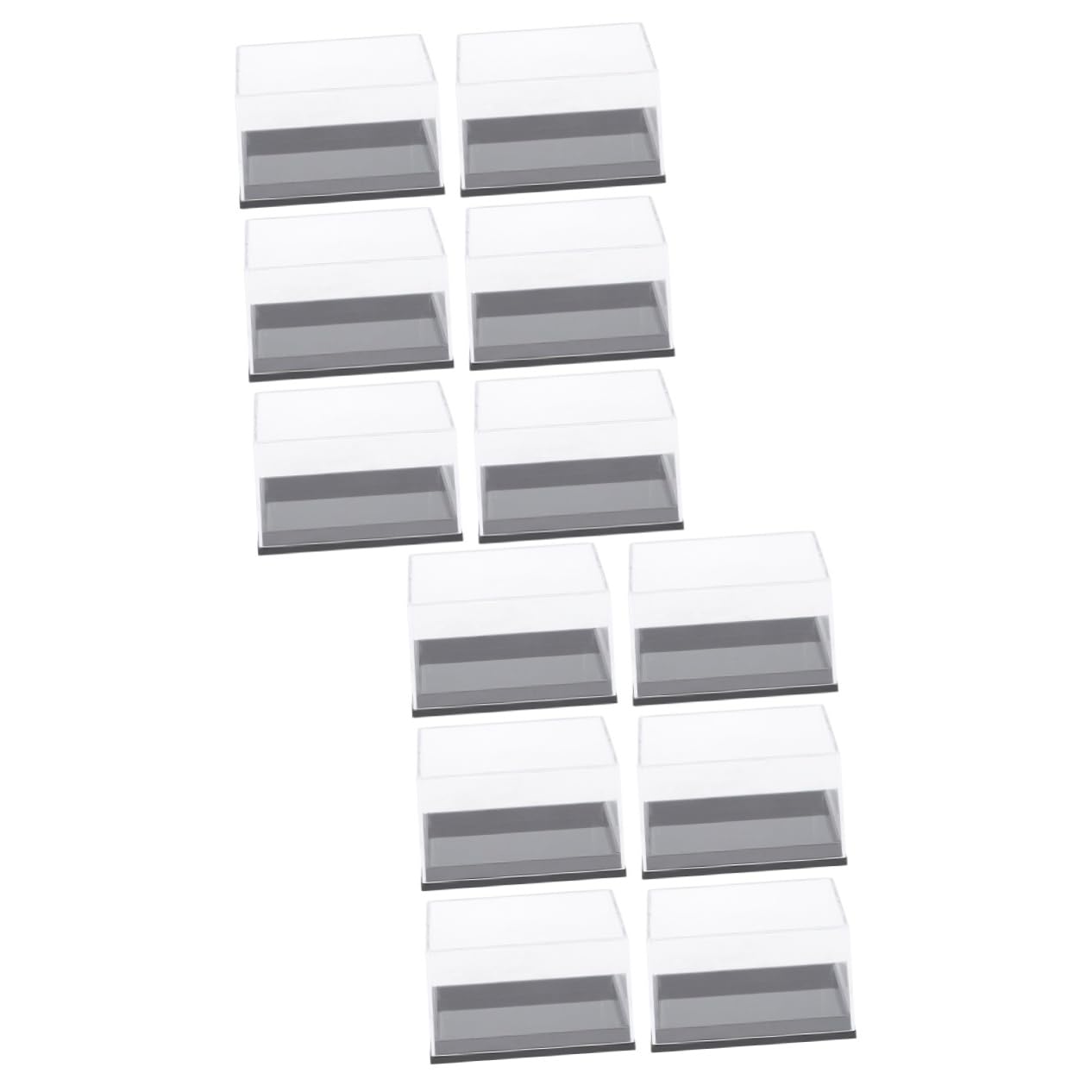 Levemolo 12 Pcs Mineral Specimen Box Protection Showcase Action Figure Display Case Display Case for Toy Transparent Display Case Acrylic Showcase Display Cabinet Specimen Case Plastic