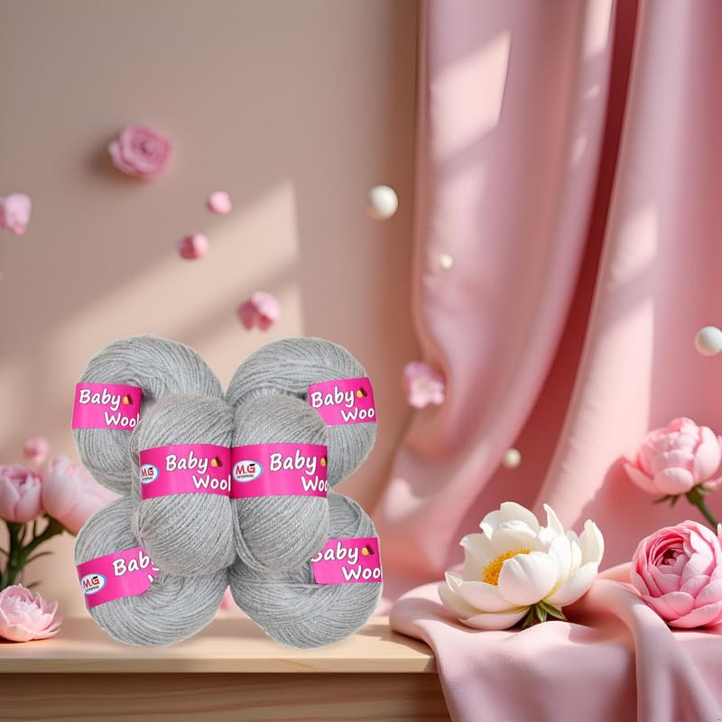 Image of M.G ENTERPRISE 100% Acrylic Wool Red (6 pc) Baby Wool 4 ply Wool Ball Hand Knitting Wool /Art Craft Soft Fingering Crochet Hook Yarn, Needle Knitting Yarn Thread Dye E