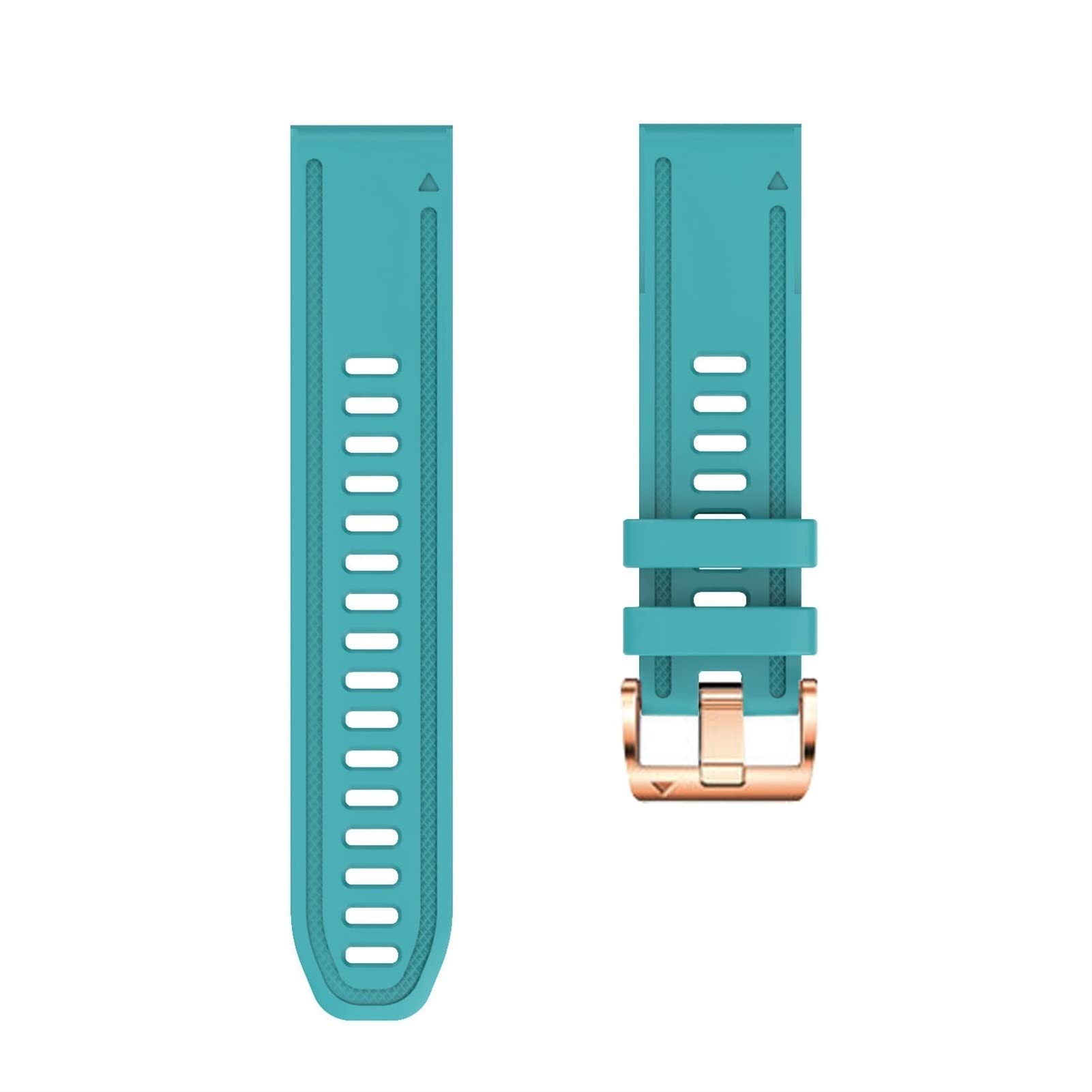 For Garmin Fenix 7S 6S 5S Watchband 20mm Bracelet rose gold buckle For Fenix 6s Pro 5s Plus Silicone Quick Replacement Wrist Straps (Color : Green blue, Size : Width 20MM)