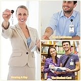 Gjinxi ID Badge Reel Retractable Flower Badge Holders, Cute Nurse Badge Reels Badge Clip for Nurse Name Decorative Badge Clip on ID Card Holders (2 Pack, Wild Flowers) - Image 4