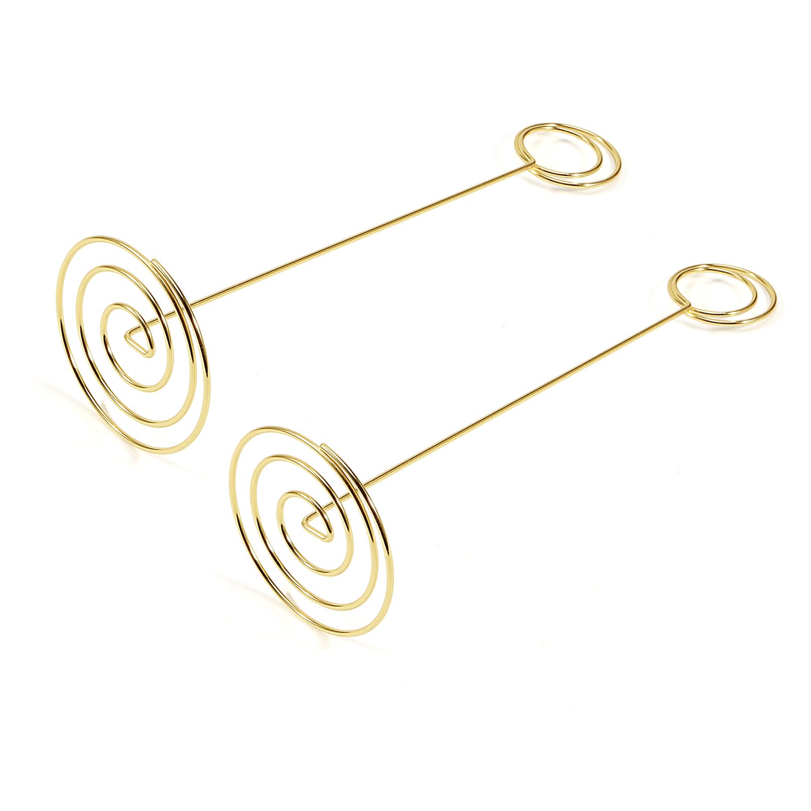 JAPCHET 15 segnaposto dorati da tavolo, altezza 220 mm, segnaposto per matrimoni, feste, ristoranti, stile doppio anello