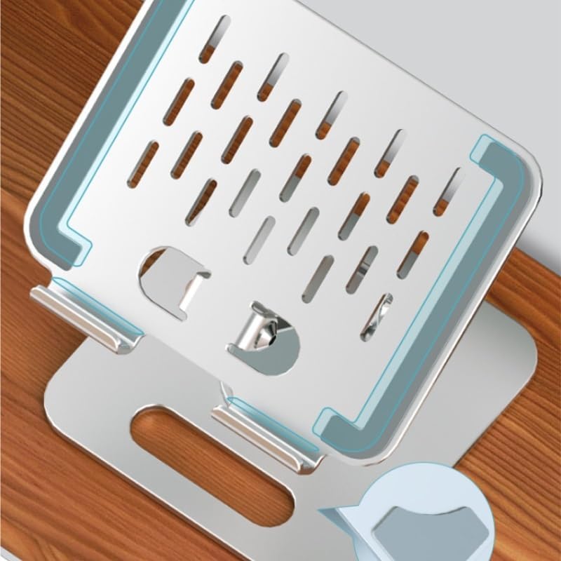 Silver Book Stand Carbon Steel Reading Rack Portable Folding Holder