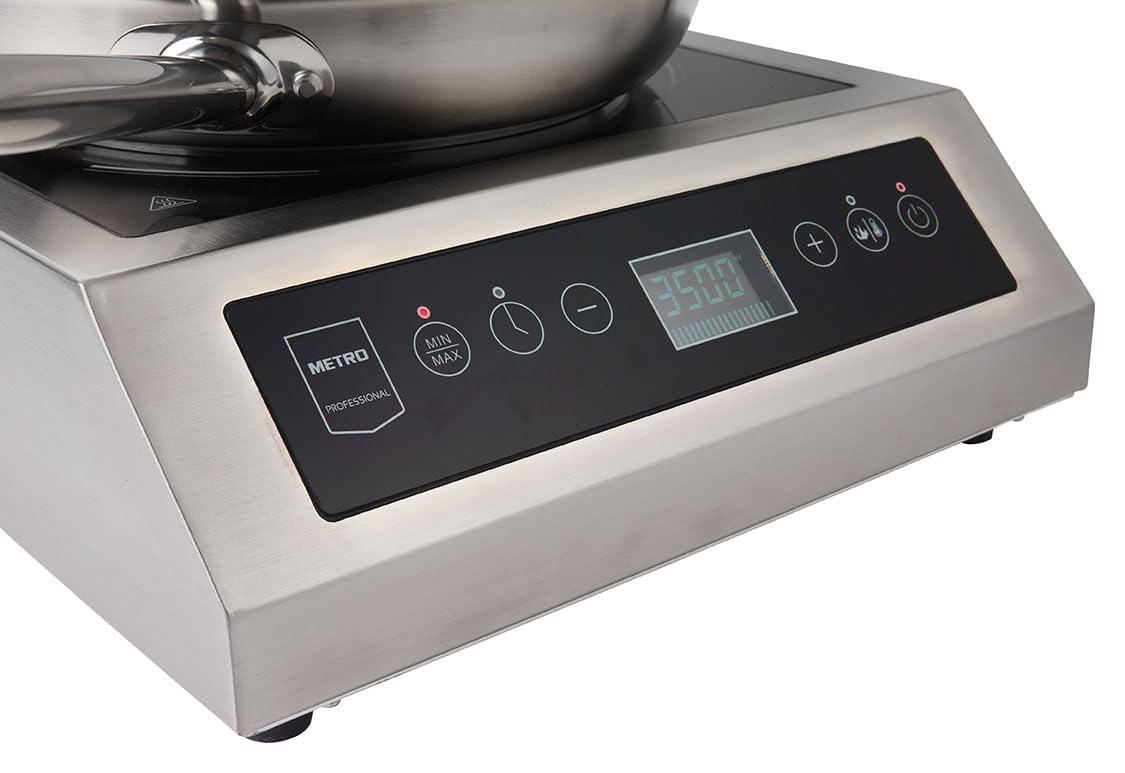 METRO Professional GIC3135 Plaque à Induction, 34x44x12cm, Dia. 28 cm, 3500W, Protection 10 Niveaux de Cuisson