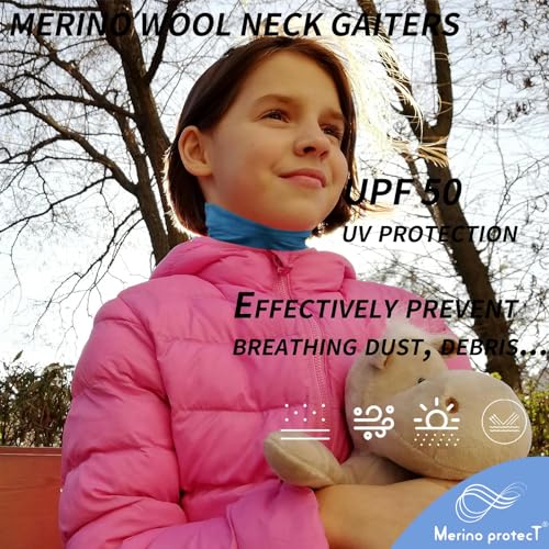 Merino Protect Merino Wool Neck Gaiter Unisex Breathable Face Mask Lightweight Neck Warmer Motorcycle Hiking Hunting3