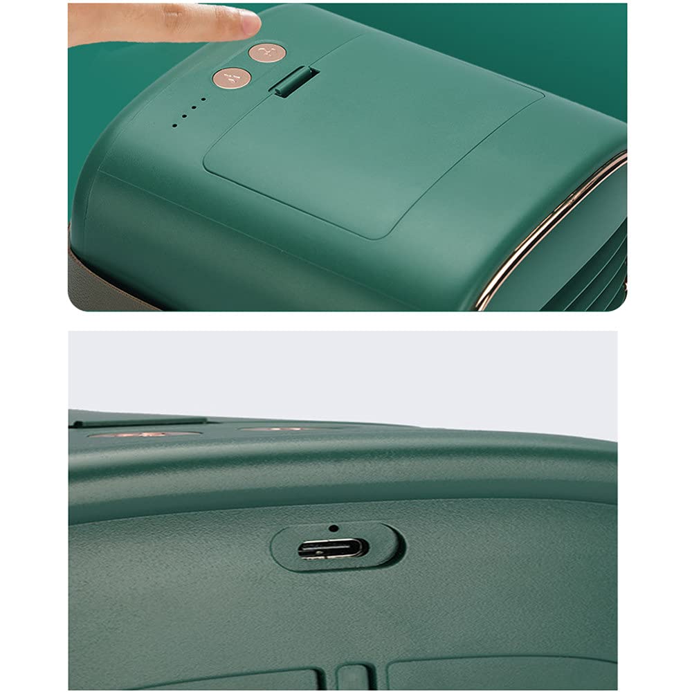 LJJ Enfriador de Aire Portátil, Aire Acondicionado Móviles Humidificador, 3 Velocidades, con 240ML Tanque de Agua, para Oficina y Hogar,White