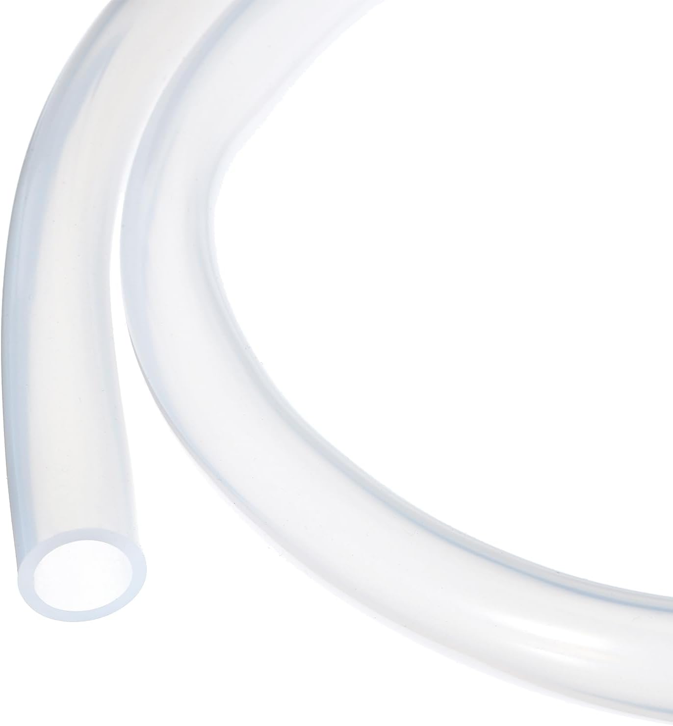 3.3ft 1/2" ID x 11/16" OD Silicone Tubing Clear 13mm x 17mm Industrial Plastic Tubing Pure Silicone Hoses for Pump Siphoning Draining Irrigation Brewing