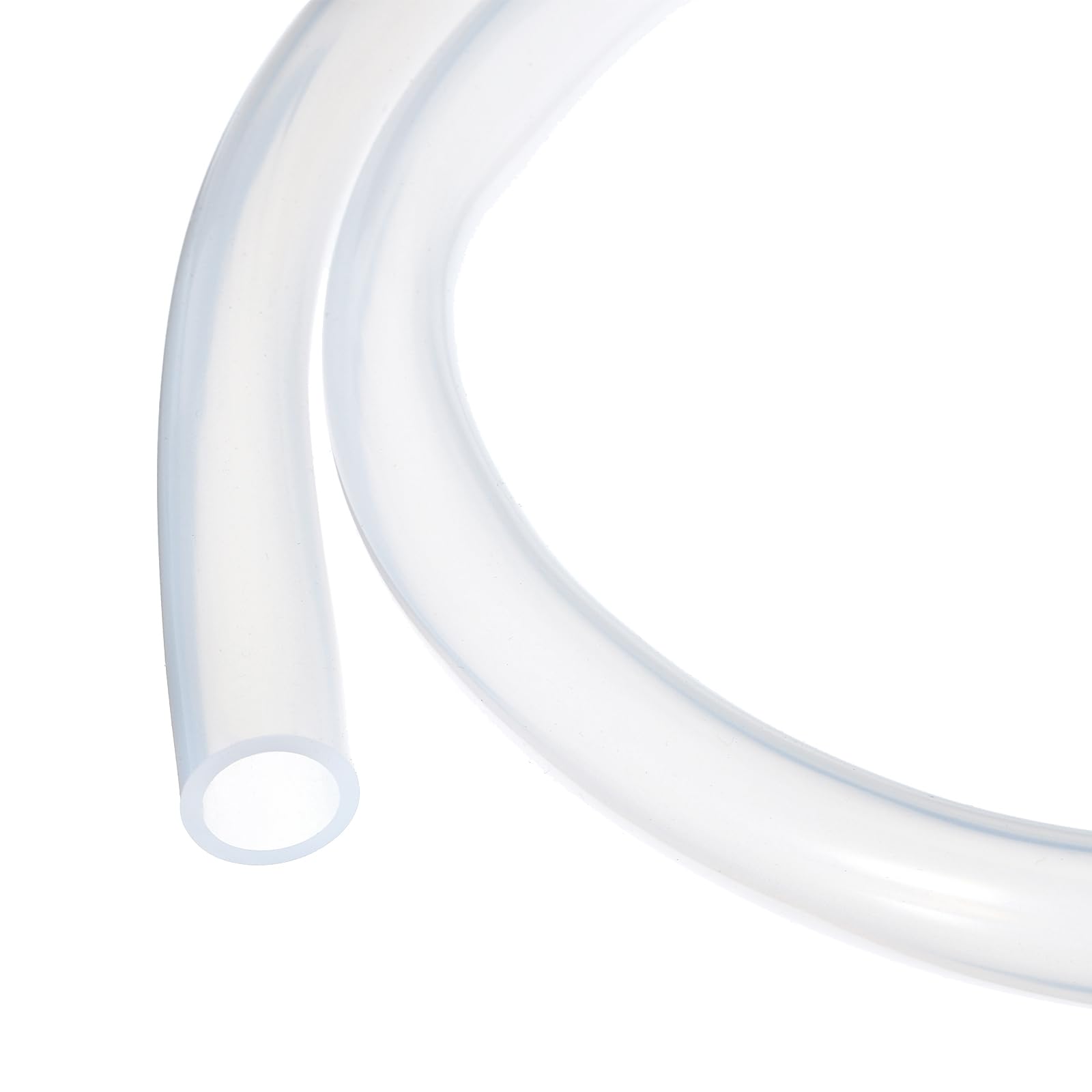 3.3ft 1/2" ID x 11/16" OD Silicone Tubing Clear 13mm x 17mm Industrial Plastic Tubing Pure Silicone Hoses for Pump Siphoning Draining Irrigation Brewing