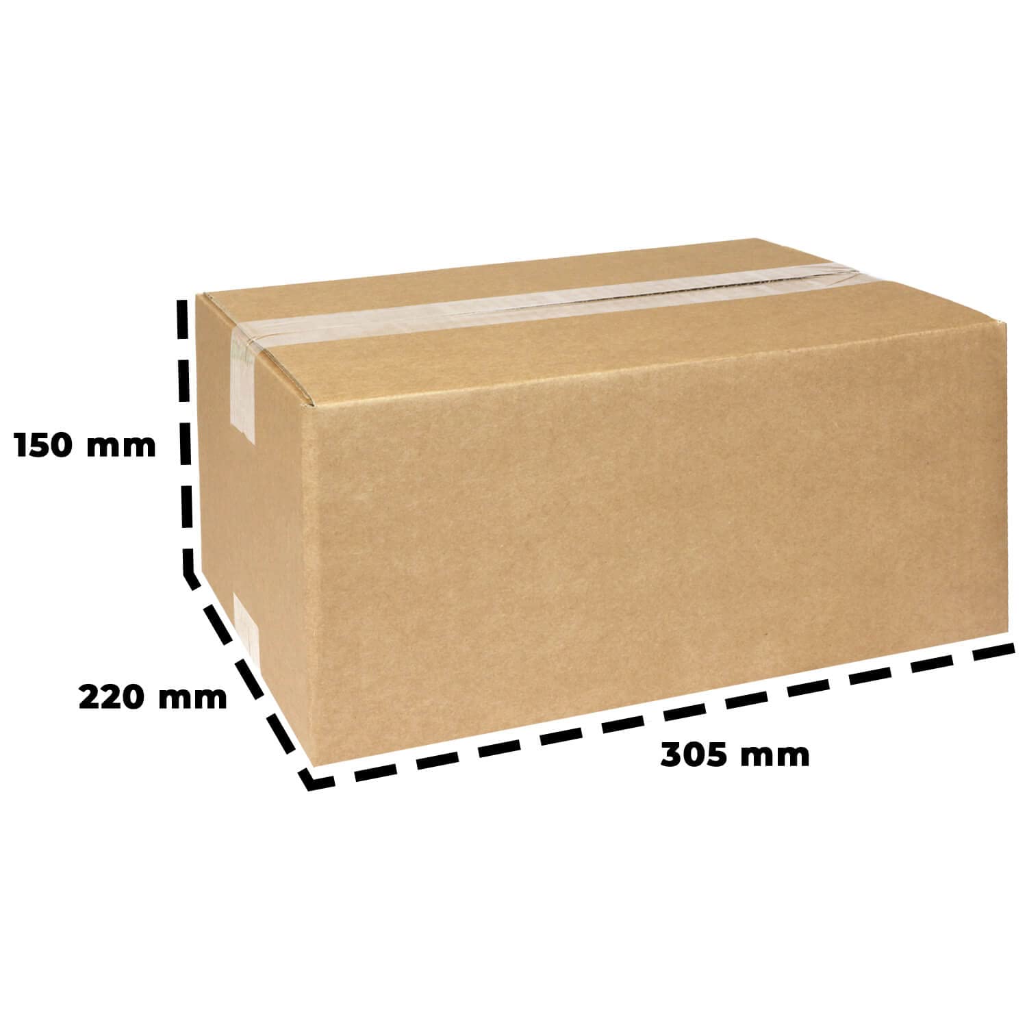 Faltkarton, Versandkarton 1 Wellig 25x16x16 Cm Außenmaß In Braun - Da Meso