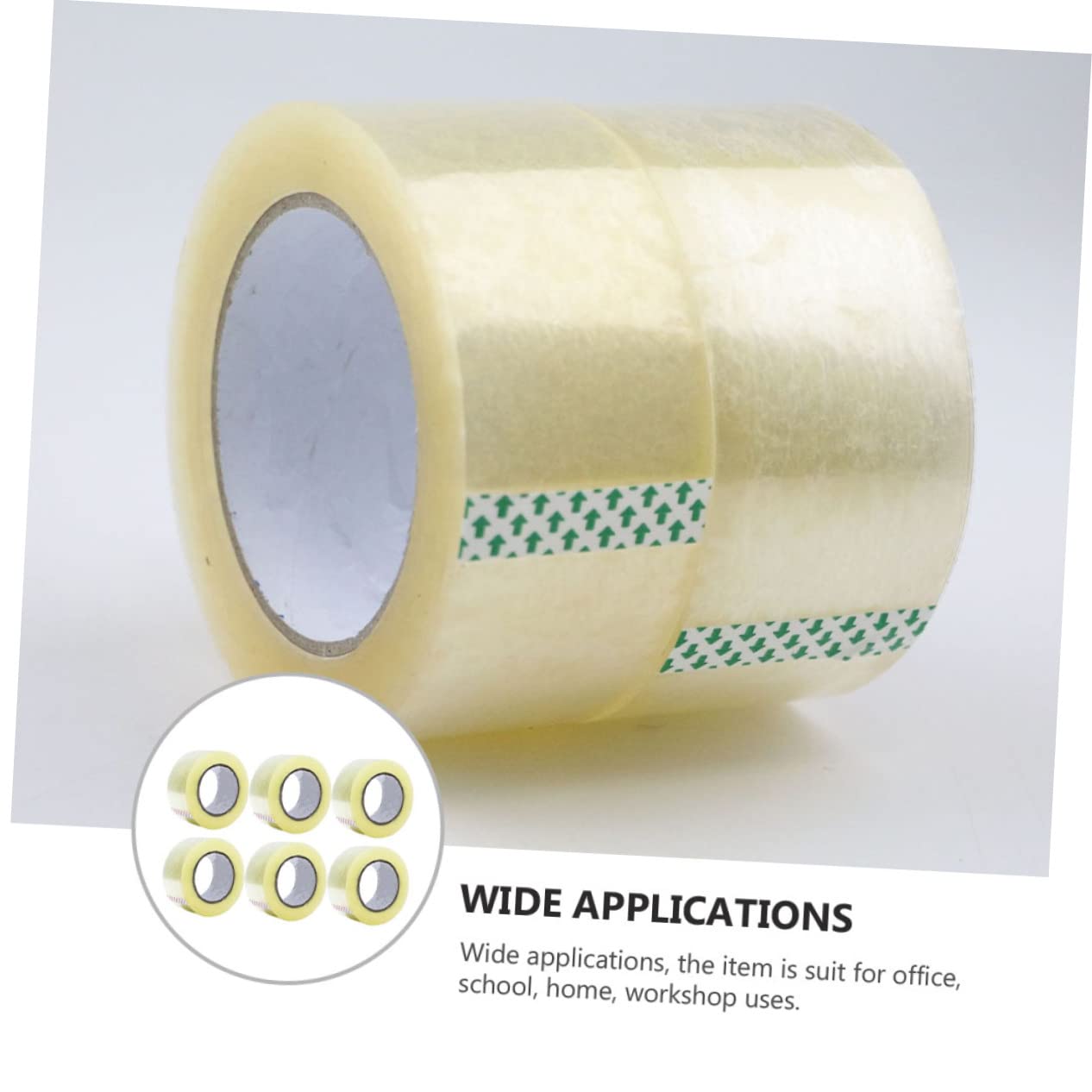 6 Rollen Breites Transparentes Klebeband aus Pet mit Starkem Halt und Schneller Klebkraft für Verpackungen zu Hause und Workshop