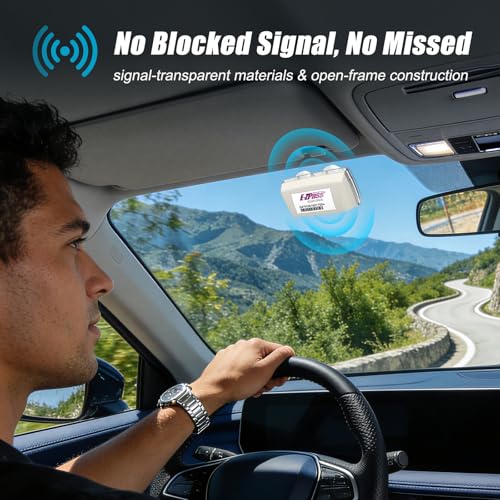 Image of EZ Pass Holder, EZ Pass Holder for Windshield, Transponder Holder for Car with Removable Suction Cups, Toll Pass Holder for EZ Pass Mini /iPass, Install without Peeling off Velcro (Clear, 1Pack)