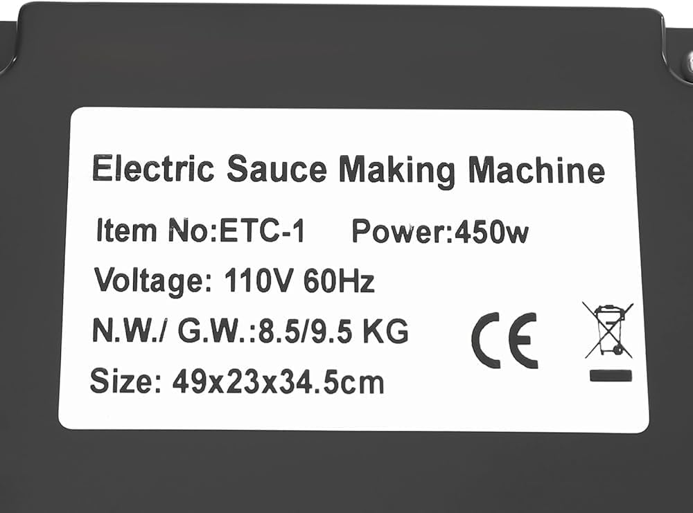 Electric Tomato Sauce Maker, 450W Commercial Tomato Strainer & Milling Machine, Stainless Steel Food Press for Tomato, Strawberry & Blueberry Sauce, 110V Squeezer