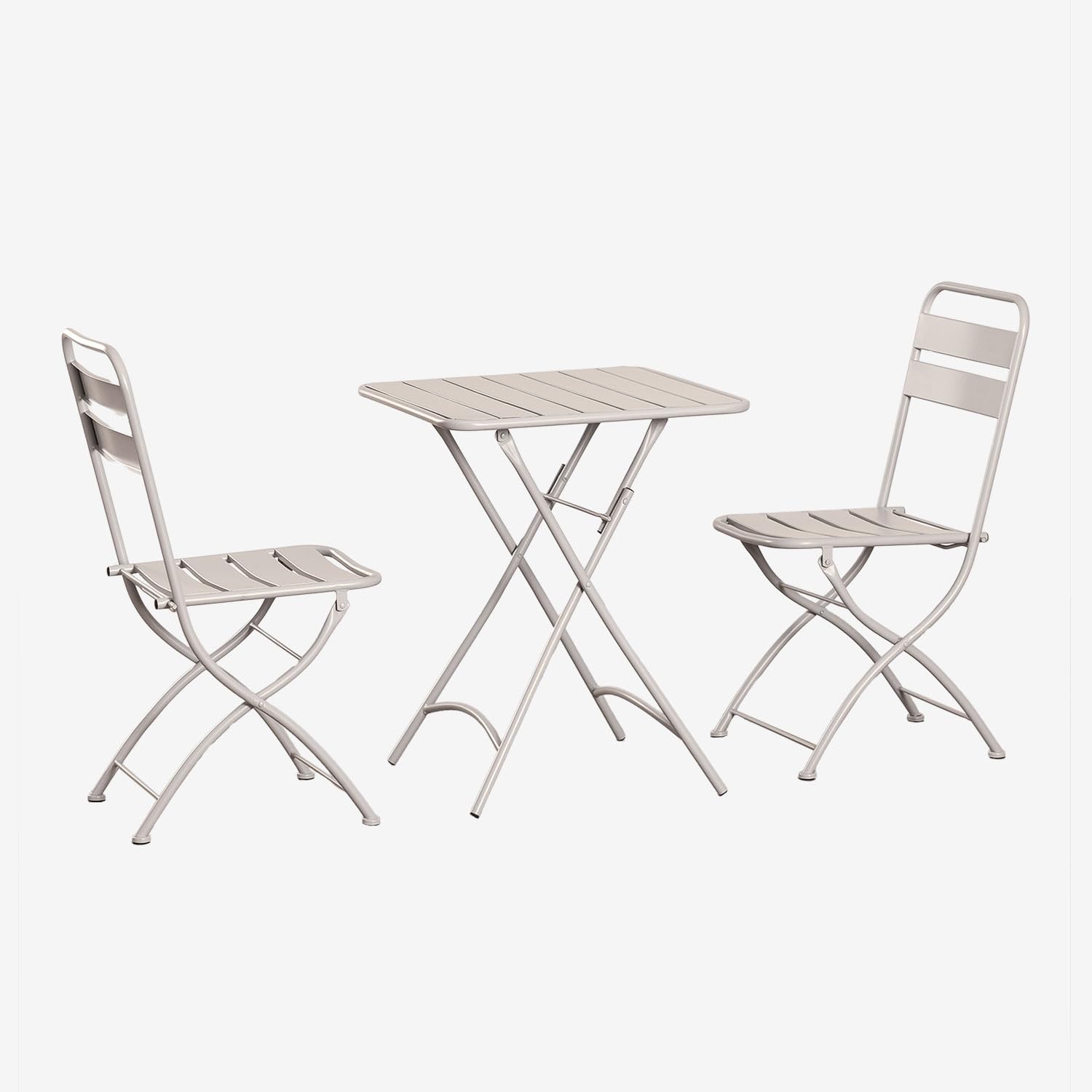 SKLUM Ensemble avec Une Table Pliante (60X60 cm) & 2 Chaises Pliantes Janti