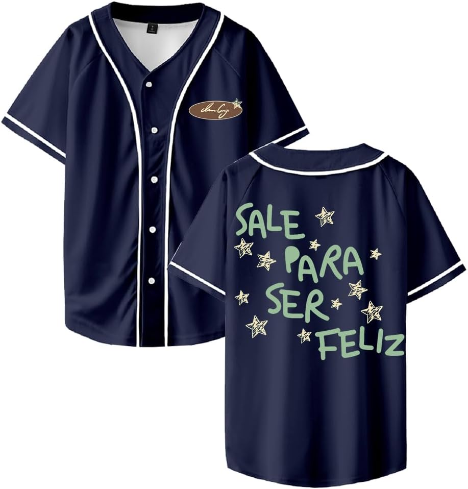 Ivan Cornejo Sale para Ser Feliz Merch Baseball Jersey Short Sleeve Button-up Shirts Women Men Streetwear Tops