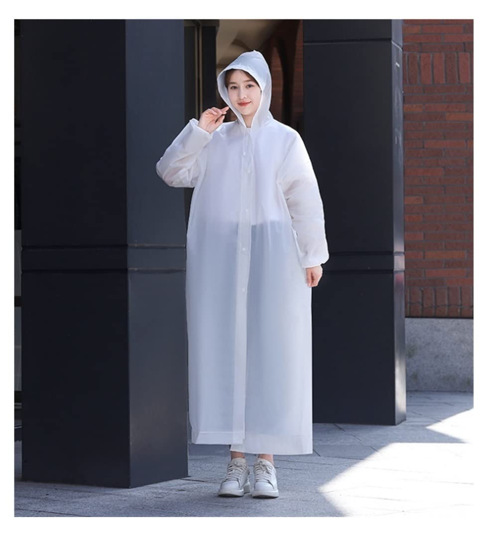 Capa de Lluvia Reutilizable 10 Uds. Chubasquero Reutilizable Para Mujer, Ropa Impermeable Para Hombre, Poncho, Cubierta De Plástico EVA, Con Capucha Ropa de Agua para Exteriores