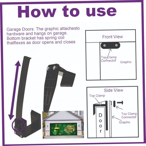 Clips de bannière de porte garage pour fixation bâche sans percer - 4