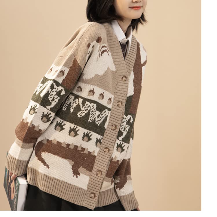 Grandpa Sweaters Vintage Aesthetic Sweater Cardigan Chunky Knitted Dark Academia Clothing Teen Girls Trendy Clothes3