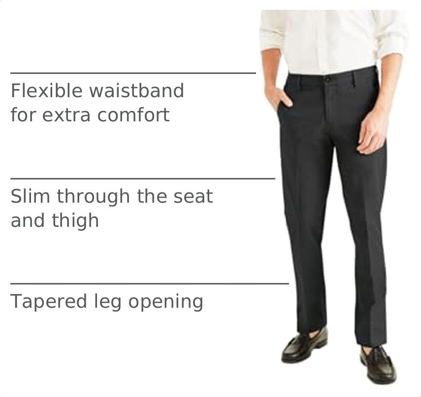Image of Dockers Men's Workday Khaki Slim Fit with Smart 360 Flex