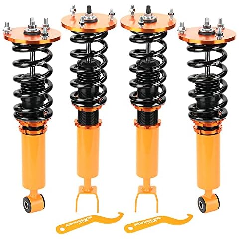 ZYauto Coilovers for Lexus SC300 SC400 1992-2000, for Toyota Supra 1993-1998, Ride Height Adjustable Coilovers Suspension Kit Struts, Shock Absorber Struts Amortiguador Lowering Kit Gold Cover