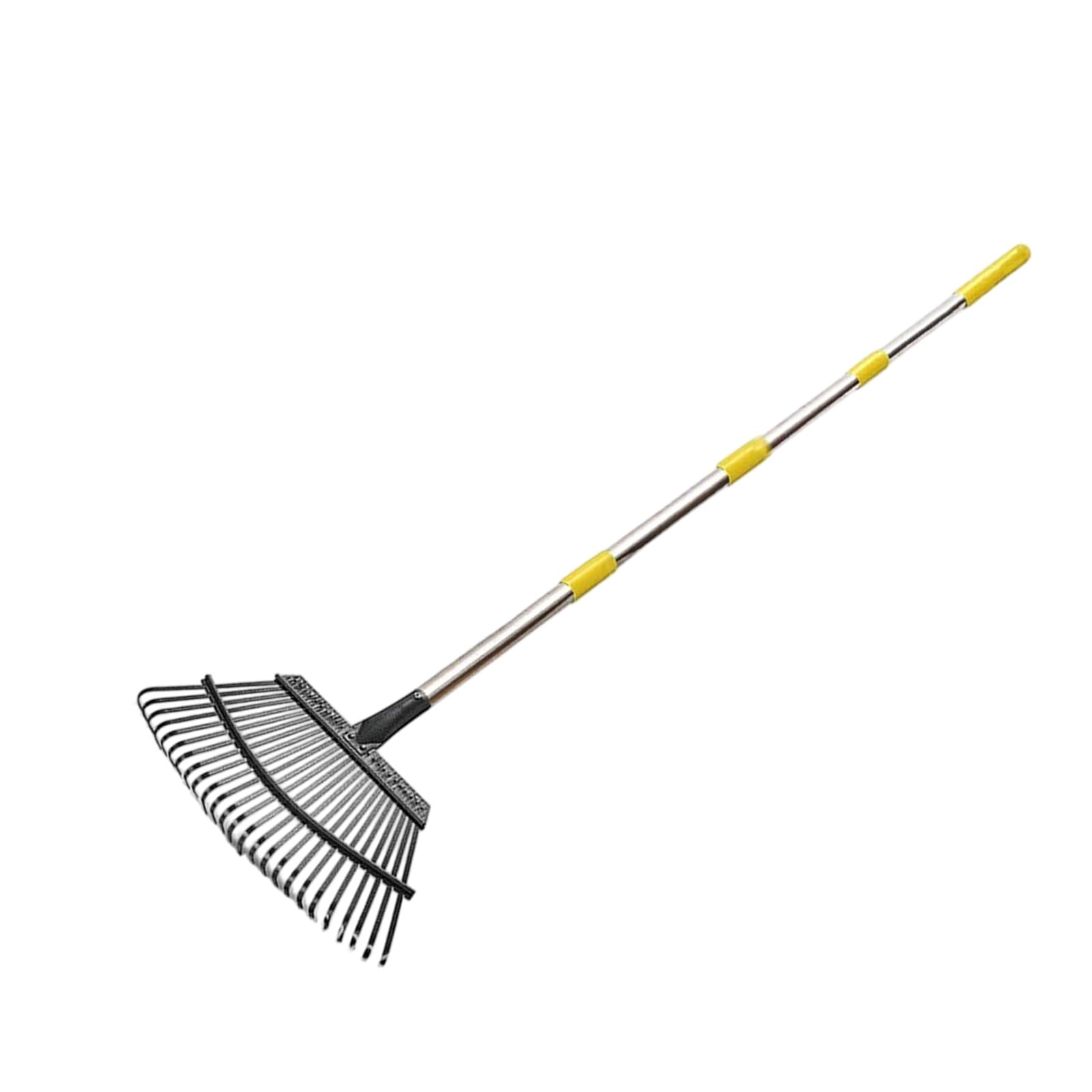 Interlocks Stainless Steel Garden Leaves Rakes Lawns Gardening Rakes for Effortless Debris and Leaves Removal Quickly Garden