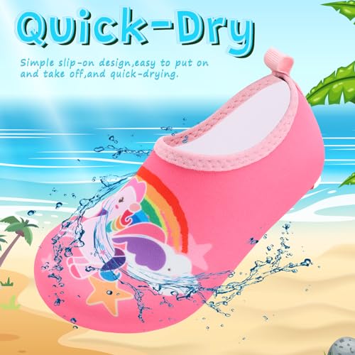 Image of VIFUUR Kids Water Shoes Girls Boys Quick Dry Aqua Socks for Beach Swim Outdoor Sports
