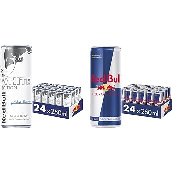 Set Energy Drink Dosen Getr nke 24er Palette EINWEG 24 x 250 ml & Red Bull Energy Drink White Edition - 24er Palette Dosen Getr nke EINWEG 24 x 250 ml