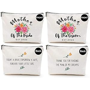 Blue Leaves Mother of Bride and Groom Gifts, EST.2023, 2 Pieces, Mother of Bride Gift Bag for Wedding, Unique Wedding…