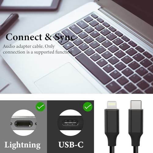 Geekria for Creators USB C to Lightning Microphone Cable 8 inch / 20 CM, Compatible with Rode VideoMic GO II, Wireless GO II, DJI Mic, Mic 2 Mic Cord (Black) - Thumbnail 4