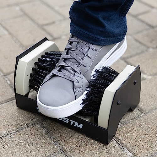 BLOSTM Schuhbürste - Metall Outdoor Schuhabstreifer Aussen Bürsten mit Steifen Borsten zu Entfernen Erde & Schlamm - Schuh Bürste Stiefelreiniger für alle Schuhe, Gummistiefel, Stiefel