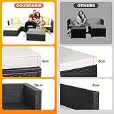 Polyratten Lounge 5 Teilig Sitzgruppe Gartenmöbel Garnitur für 3-4 Personen - 4