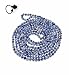BjB 70 Inch 4MM Stone Hand Knotted Natural Blue SodaliteLight Weight Endless Infinity Beaded Necklace.