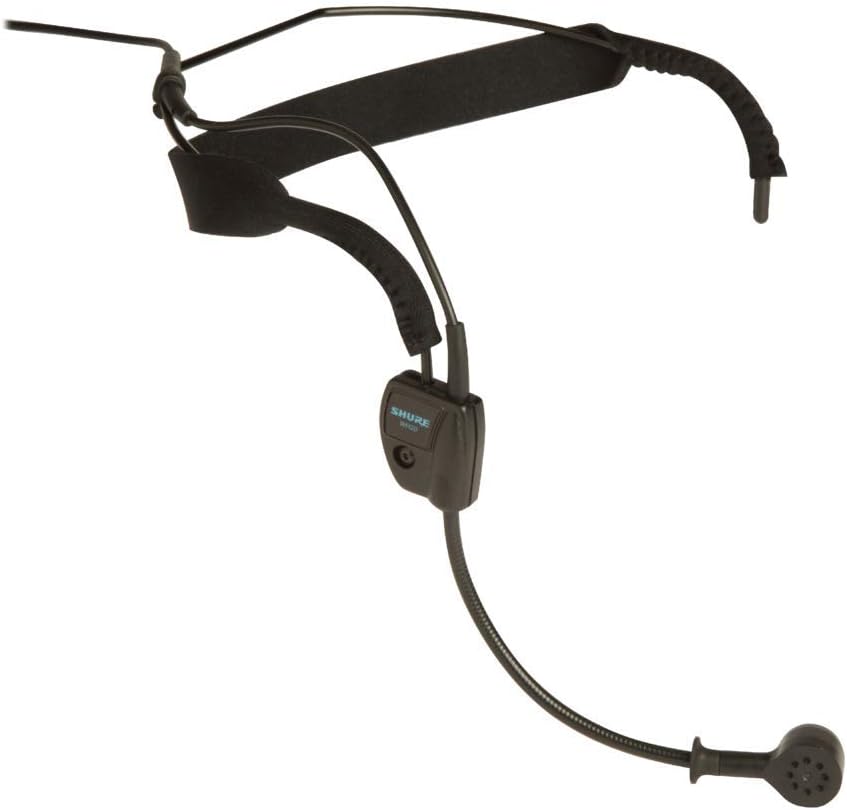 Shure WH20 Dynamic Headset Microphone - Rugged, Lightweight, Secure Fit for Active Mic Users, for Instructors/Musicians, Right-Angle 1/4 (6.3mm) Connector for Unbalanced Mic Input (WH20QTR)