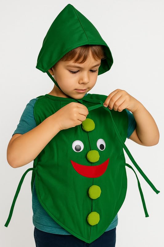 Image of FancyDressWale Fruit & Vegetable Fancy Dress Costume for Kids | Free Size 2-10 Years | School Fancy Dress, Stage Shows, Theme Parties