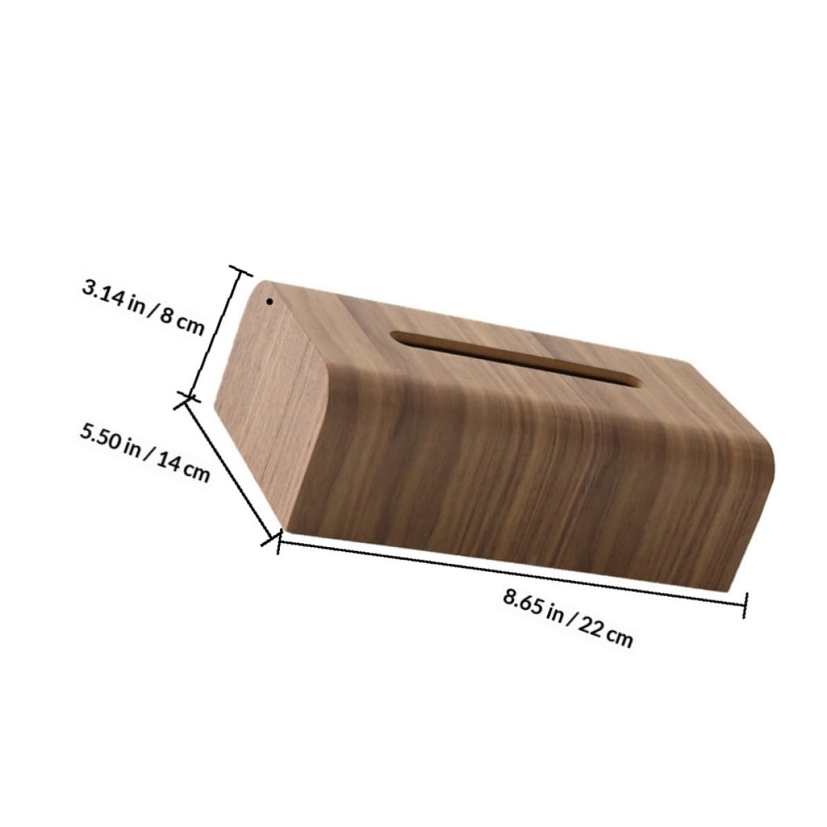 BESTOYARD Boîte à Mouchoirs Maison ou L'hôtel Design Rectangulaire Simple et Élament en Bois Marron Couvercle Amovible