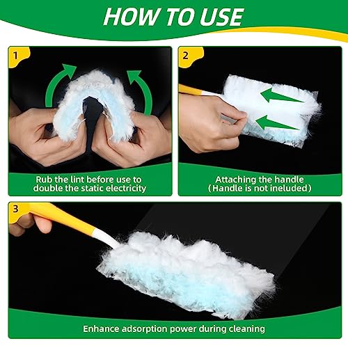 Image of Duster Refills,Static Dust Removal Brush Disposable Replacement Head Compatible with Swiffer Duster Refills for Electronics, Furniture, Blinds, Ceiling Fans (Blue, 30 PCS)