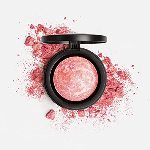 Mirenesse Marble Mineral Blush Face Powder, Baked Mineral Powder Blush & Highlighter, Natural Glow Finish, Soft Velvet Texture, Vegan & Toxin Free, 5 Rose Diamond 0.42oz