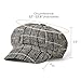 Newsboy Hats for Women Winter Beret Hat Classic Newsboy Caps Retro Fashion French Hats for Women Grey Plaid