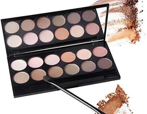Eyeshadows Palettes Matte Makeup Shimmer Smoky Eyeshadow Palette, 12 Colors Nudes, 4.4oz