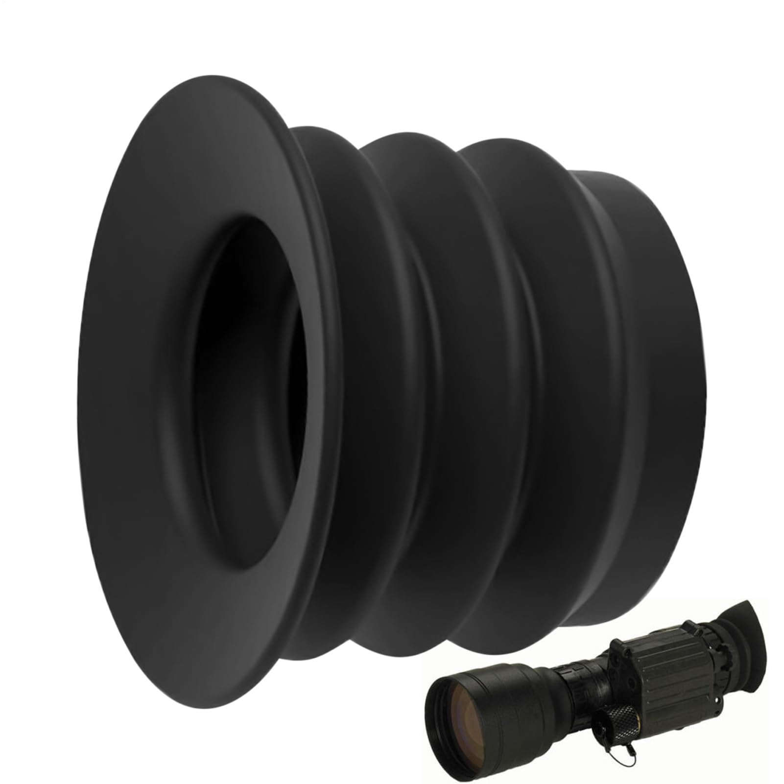 monocular de visión Nocturna, Protector de Lente Ocular de Goma, Resistente al Desgaste, Cubierta óptica compacta para al Aire Libre, Viajes, Senderismo