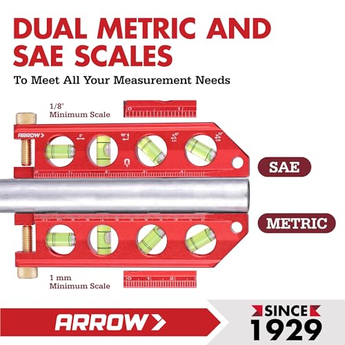 image for Arrow Fastener ARROW 6.3-Inch Torpedo Level, Magnetic Leveler with 0°