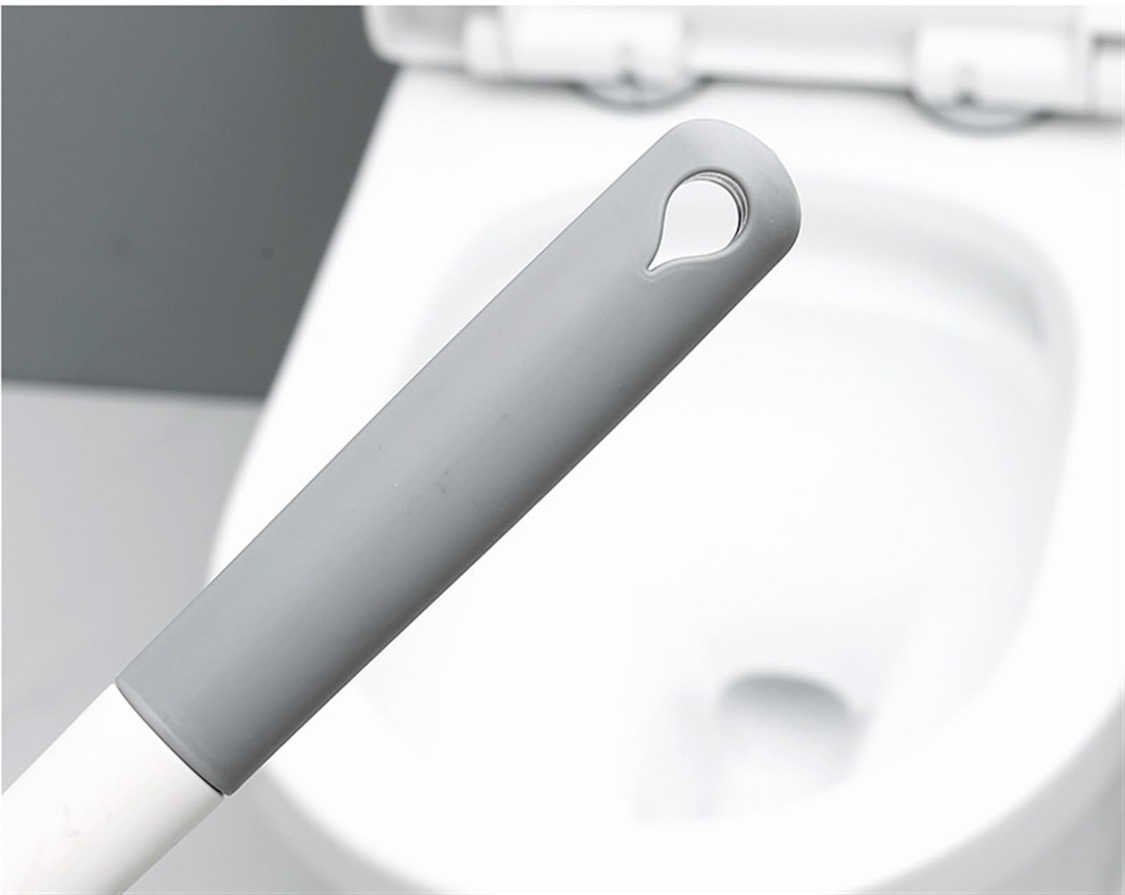 Szczotka do WC Zdejmowana Szczotka Do Toalety Gruba Główka Szczoteczki Szczotka Do Toalety Oszczędność Miejsca Czyste Akcesoria Łazienkowe Szczotka do Toalety(White1)