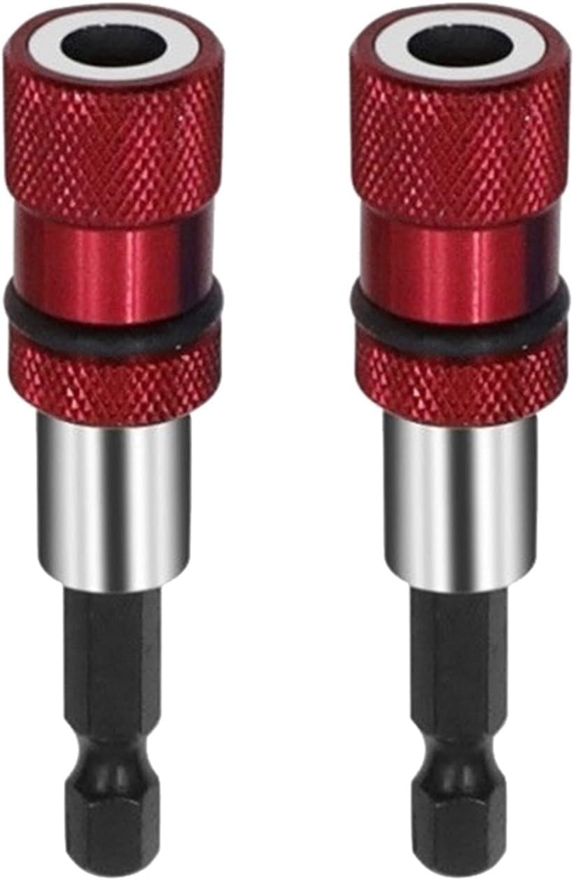 2X 1/4 Hex Shank Electric Drill Magnetic Screwdriver Bit Holder Tool Magnetism Limit Adjustable Extension Rod Socket Sockets
