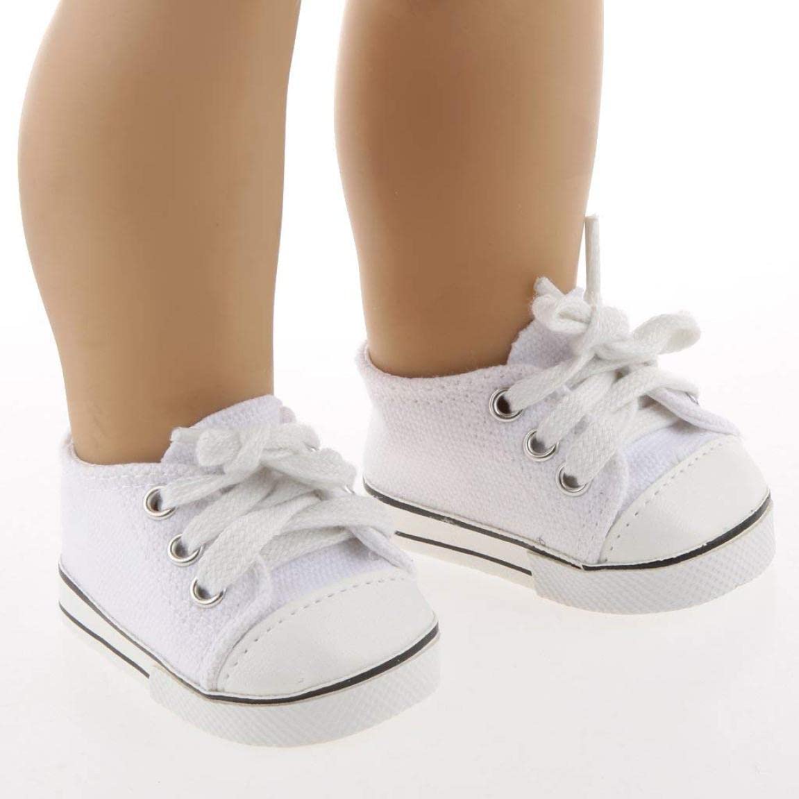 Scarpe da bambola da 1 reair bianca casual skateboarding calzature per bambini da 18 pollici giocattoli per bambini, mini bambola