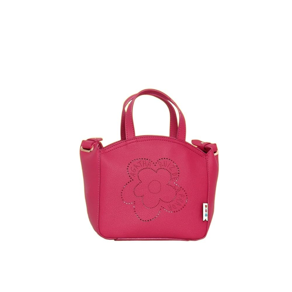 Agatha Ruiz de la Prada Bolso Tote Mini en color fucsia con flor calada