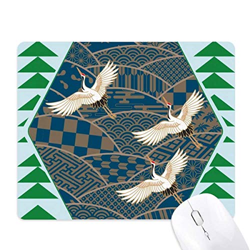 Tapis de souris motif grues géométriques, l'accessoire parfait pour offrir