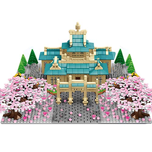 Seciie 2529+ Teile Wuhan Universität Sakura Baum Landschaft Set mit Bauplatten MOC Custom Bauset kompatibel mit Lego…